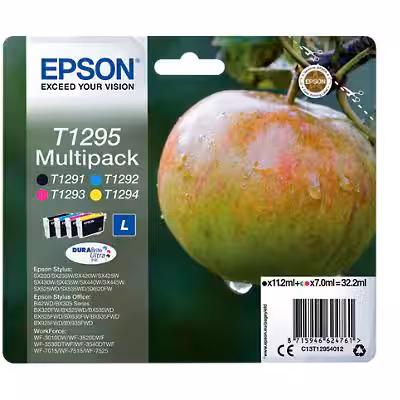 INK Epson T1295 4er-Pack – Zezë + Ngjyra (Verdhë / Rozë / Blu )