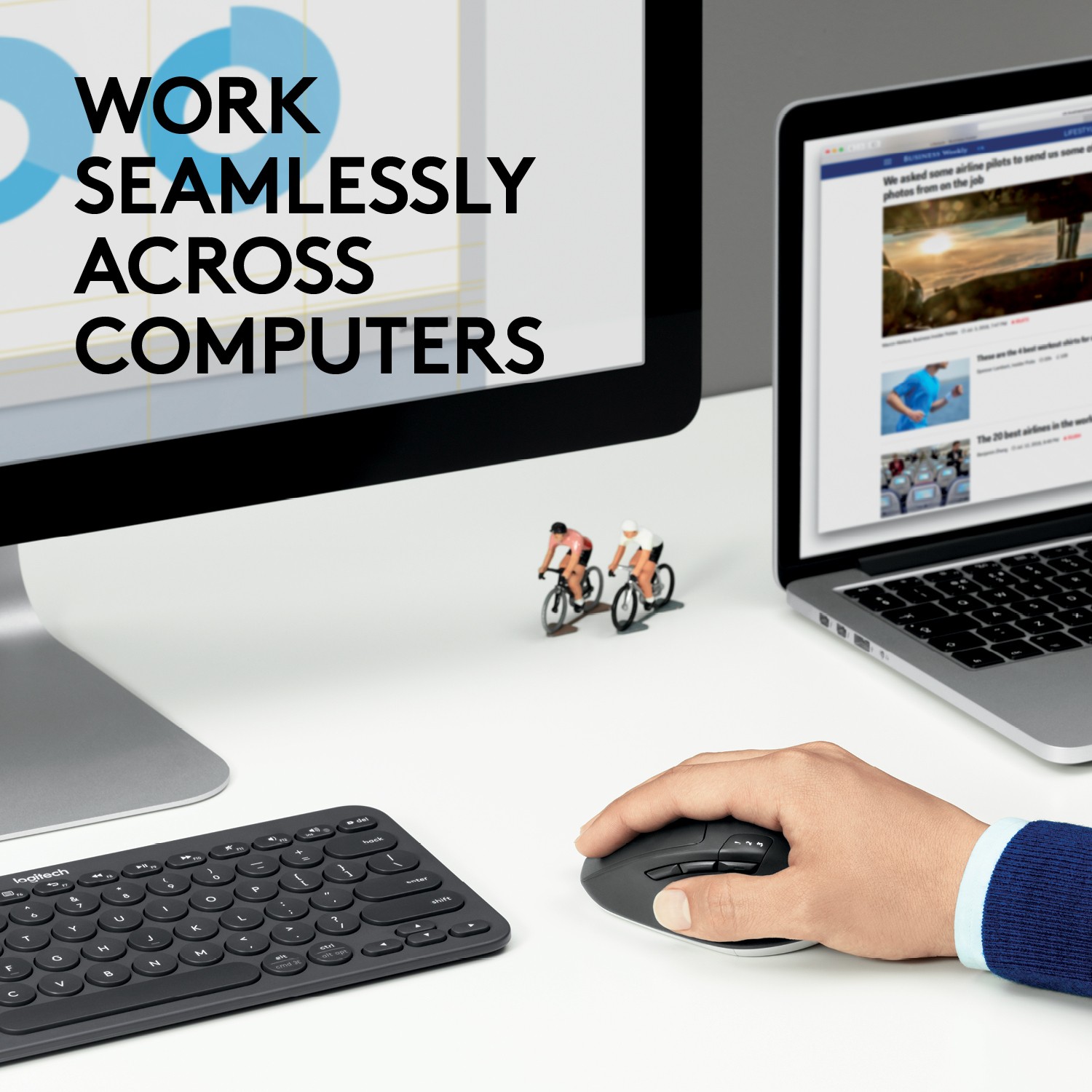 Maus pa Kabllo Logitech M720 Triathlon Bluetooth Optisch – Grafit - Figura 2