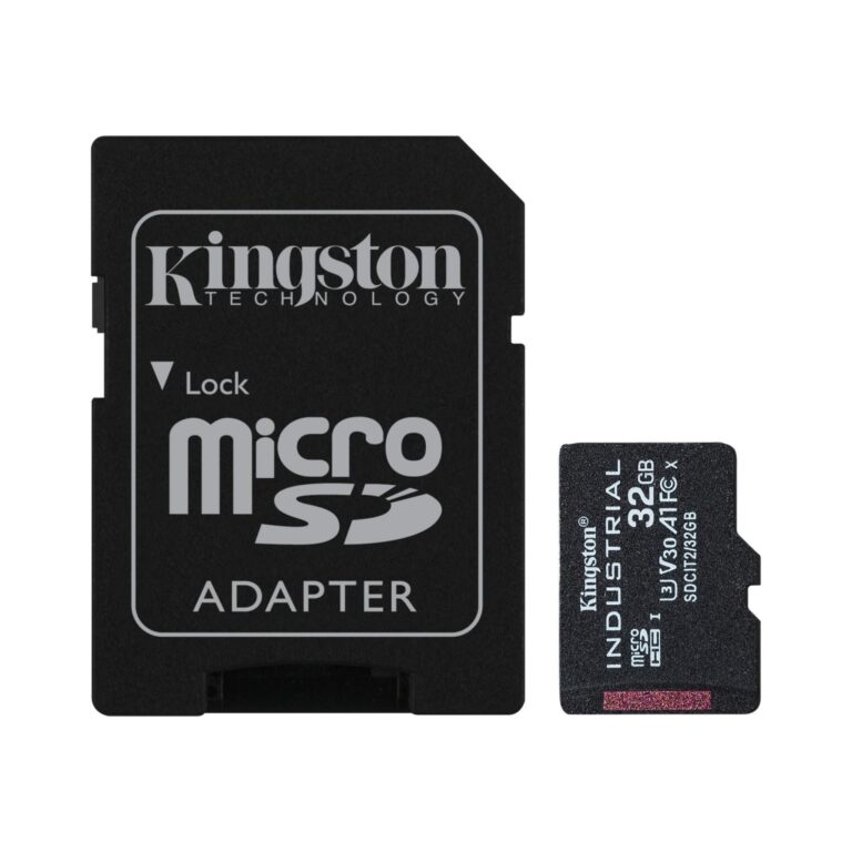 Kartë Memorie SD CARD 32GB Kingston Industrial microSDHC 100MB/s +Adapter