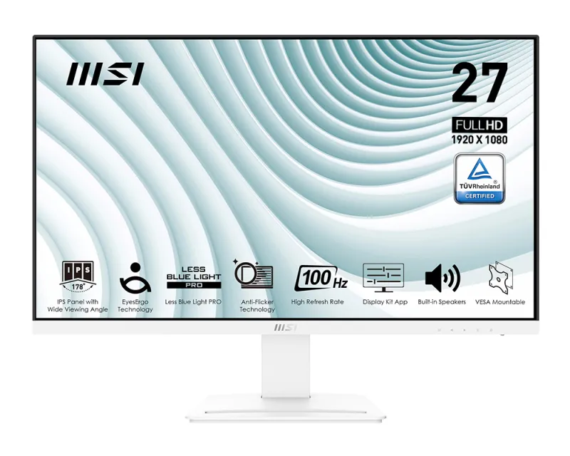 Monitor MSI MP273AWDE / 27"/ Full HD IPS LCD / 100Hz / 1ms / HDMI+DP - Bardhë