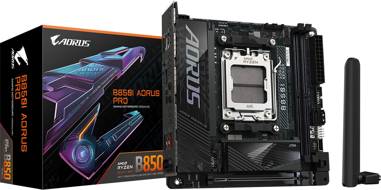 Pllakë Amë MB AMD B850I AORUS Pro (B850.AM5.mITX.DDR5)
