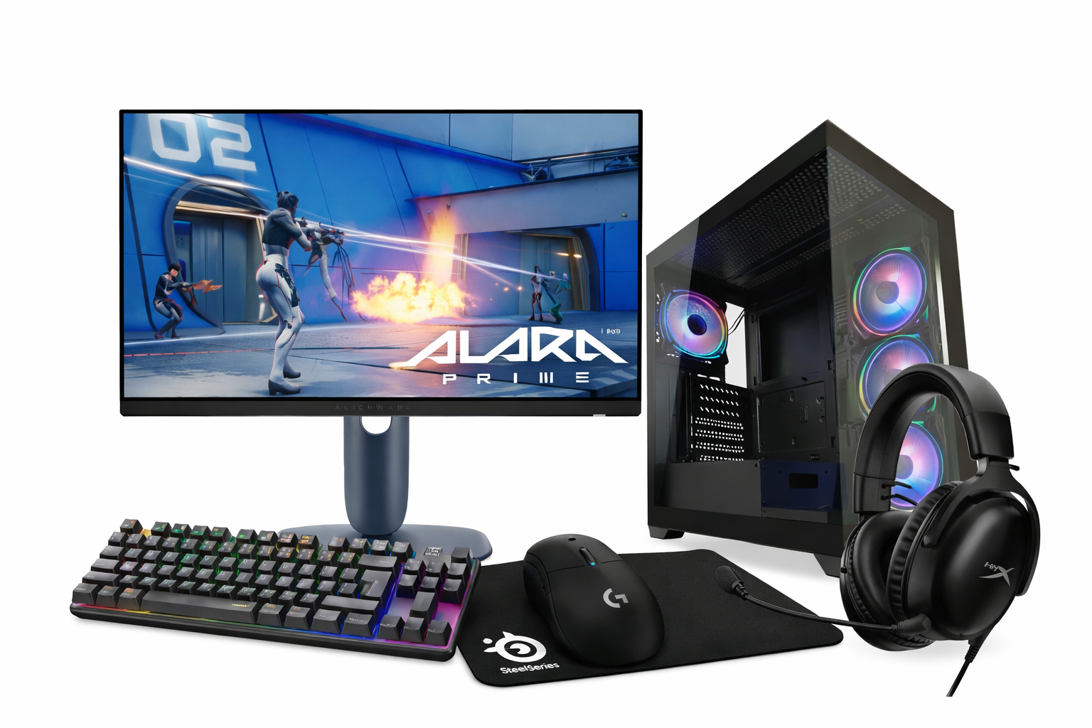 SUMMER BUNDLE 11 / Ryzen 7 7800X3D / 16GB DDR5 / 512GB / RTX 5060 8GB + AW2525HM + G Pro X Superlight 2 LS + HyperX + MK008 + S3