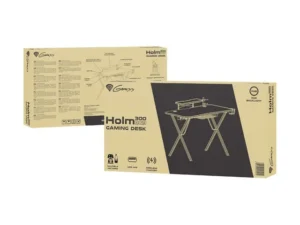 Tavolinë Gaming Genesis Holm 300 RGB / 120 cm x 60 cm x 75 cm / e zezë