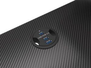 Tavolinë Gaming Genesis Holm 300 RGB / 120 cm x 60 cm x 75 cm / e zezë