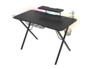 Tavolinë Gaming Genesis Holm 300 RGB / 120 cm x 60 cm x 75 cm / e zezë