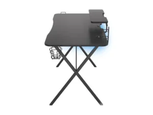 Tavolinë Gaming Genesis Holm 300 RGB / 120 cm x 60 cm x 75 cm / e zezë