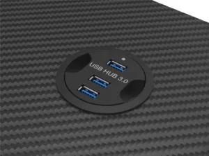 Tavolinë Gaming Genesis Holm 510 RGB / 160 cm x 75 cm x 75 cm / e zezë