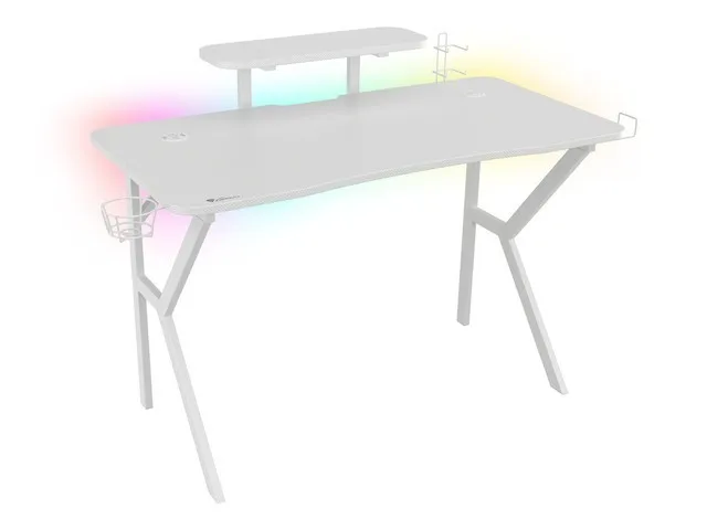 Tavolinë gaming Genesis Holm 320 RGB / 120 x 75 cm  – Bardhë
