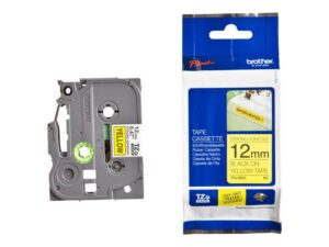 Label Brother TZe-S631 Laminated Tape Original / 12mm x 8m / Extra Strength Adhesive– Zezë / Verdhë