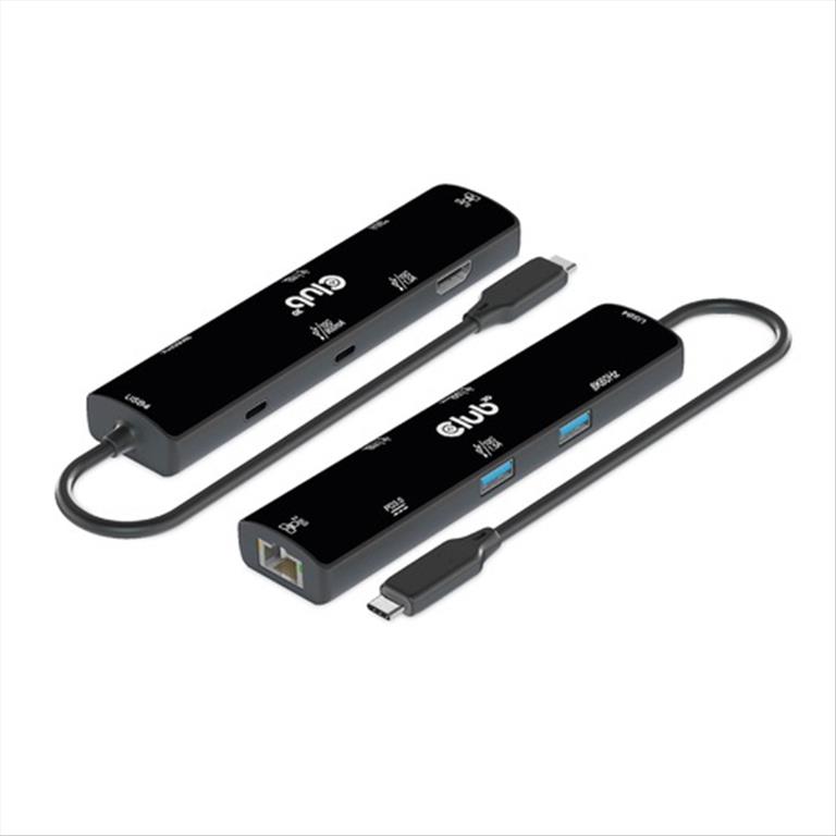 Club3D USB4 6‑in‑1 HUB → HDMI / 2×USB‑C / 2×USB‑A / LAN / 4K120Hz / PD 100W