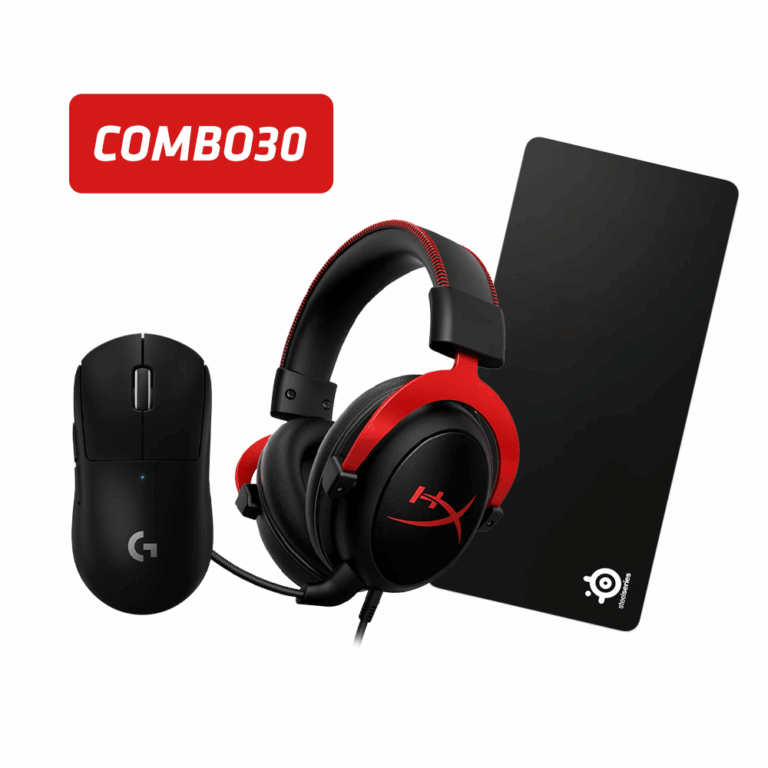 Combo 30 / Maus Gaming Logitech G Pro X Superlight / 25,600 DPI + Mauspad S3 / 45-46mm + Kufje Gaming  HyperX Cloud II / 7.1 Surround Sound