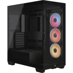 Kasë Midi CORSAIR 3500X LXR LINK (Tempered Glass) – Zezë