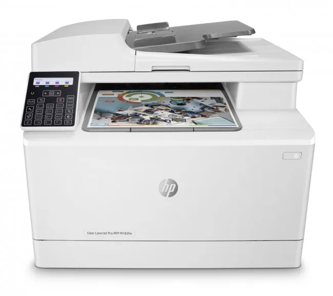 Printer HP Color LaserJet Pro M183fw / Multifunksional / 600 x 600 dpi / 16 ppm / A4 / Colorful / USB 2.0 / Wi-Fi / I bardhë