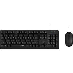 Combo (Tastierë & Maus) Rapoo NX1500 / Wired / QWERTZ / German Language - Zezë