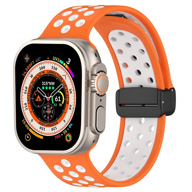 Premium Pro Band for Apple Watch 38/40/41/42mm (Series 10) – Portokalli / Bardhë