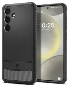 Aksesorë për telefon Spigen Rugged Armor për Samsung Galaxy S24 – Zezë