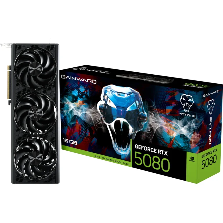 Kartelë Grafike NVIDIA RTX 5080 Gainward Python III / 16GB GDDR7 / 3 Ventilatorë