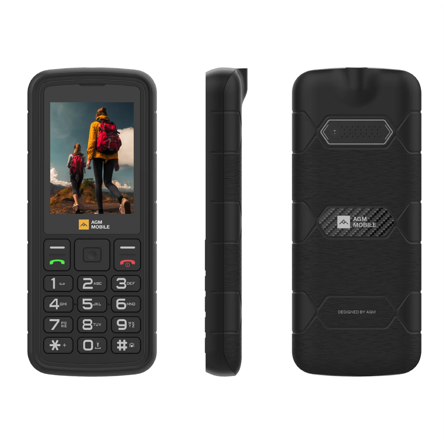 Telefon i thjeshtë AGM Mobile M9F (4G) IP68/IP69 / MIL-STD-810G  - Zezë - Figura 2