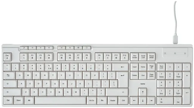 Tastierë me kabllo Hama CK‑200 / QWERTY – Bardhë