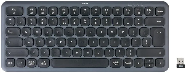 Tastierë pa kabllo Hama multi‑device WK‑500 / QWERTY – Zezë