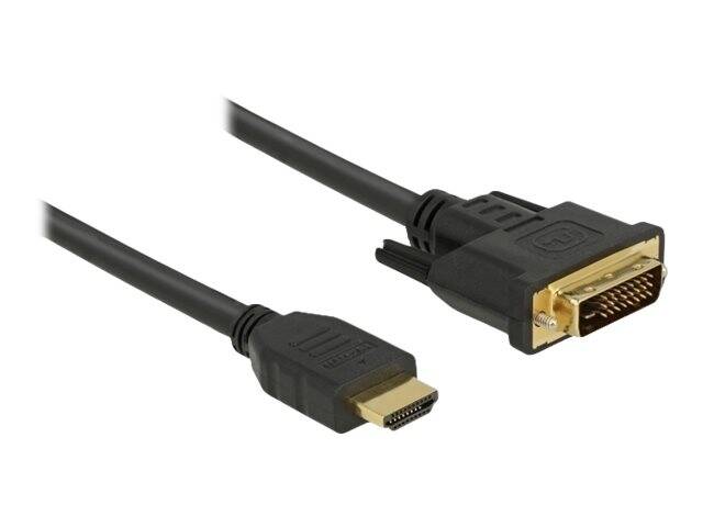 Kabllo HDMI/DVI / DELOCK / 24+1 / Bidirectional / Cable / 0.5 m