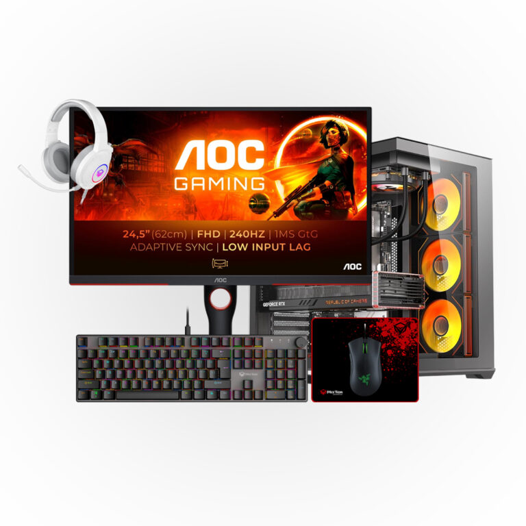 SPRING BUNDLE 6 / Ryzen 7 5700X / 16GB DDR4 / 500GB / RTX 5060 8GB + 25 AOC 25G3ZM/BK 240Hz + Razer DeathAdder Essentia + MK009PRO + HP012 + P110