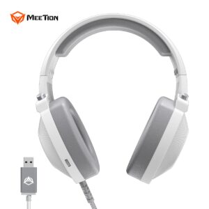Kufje Gaming Meetion HP012 Virtual 7.1 Surround / RGB / USB / e bardhë