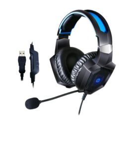 Kufje Gaming HP H320GS / 3.5mm / E zezë dhe E kaltër