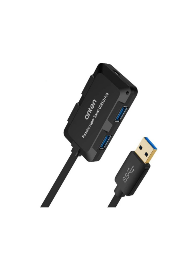 HUB Onten OTN-8102B / 4-në-1 / 4 Porte / 3.0 / E zezë