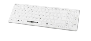 Tastierë Pa kabllo Man & Machine It’s Cool Keyboard / DE Layout / USB / Hygienic Silicone / 99 Keys  - Bardhë