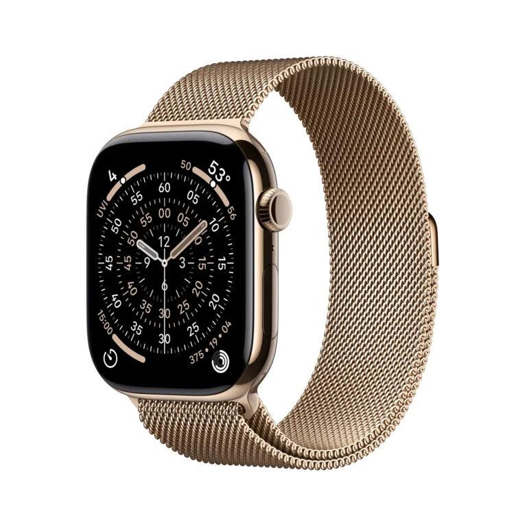 Apple Watch Series 11 46mm Titanium Gold Cellular Milanaise Gold - S/M