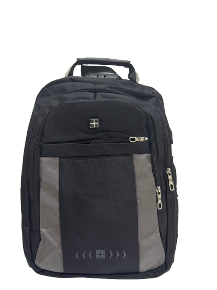 Çantë për Laptop S8502 / B53-87 / 15.6 Inch /  Polyester / Waterproof / Soft handle / Lock+USB / E zezë/Hiri