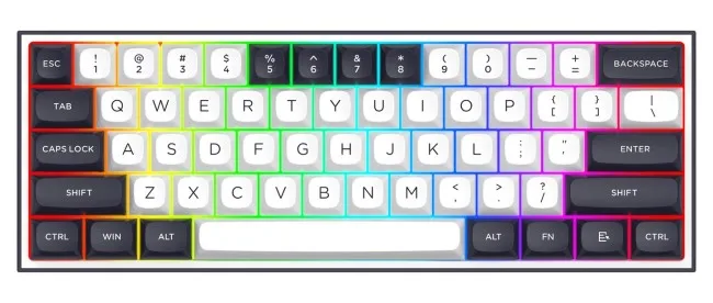 Tastierë Gaming Redragon ALCOR QMK K717WB-RGB-PRO / Wireless / US Language - Bardhë / Zezë