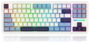 Tastierë Gaming Redragon K728WBB-RGB-PRO Antonium PRO - Bardhë