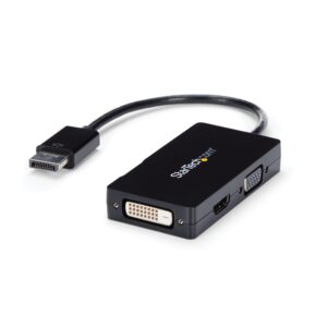Konverter Display Port në HDMI & VGA & DVI & Audio / 15cm / I zi