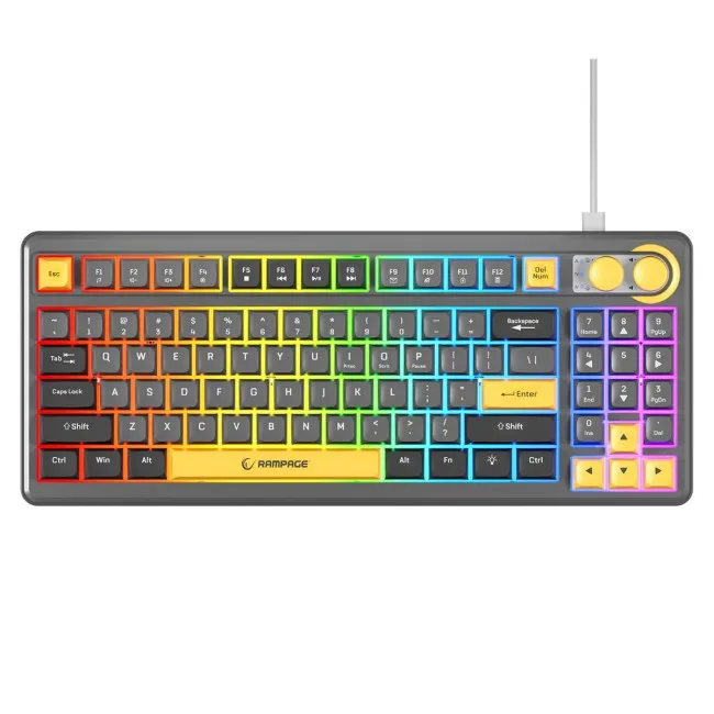 Tastierë Gaming Rampage Cyclone Knob RGB – Zezë
