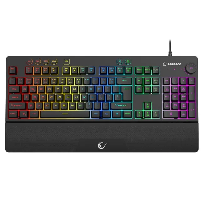 Tastierë Gaming Rampage Simula RGB – Zezë