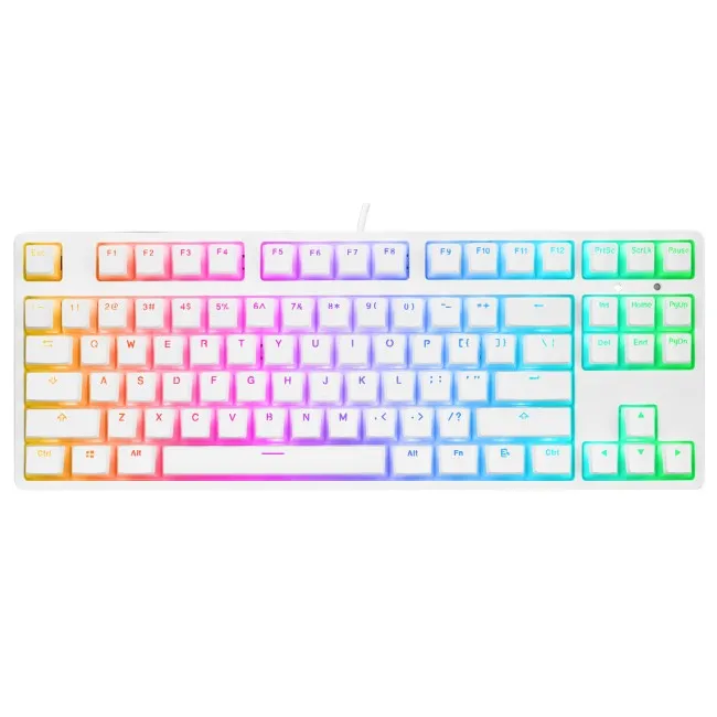 Tastierë Gaming Rampage Ghost TKL Mechanical Huano Red Switch – Bardhë