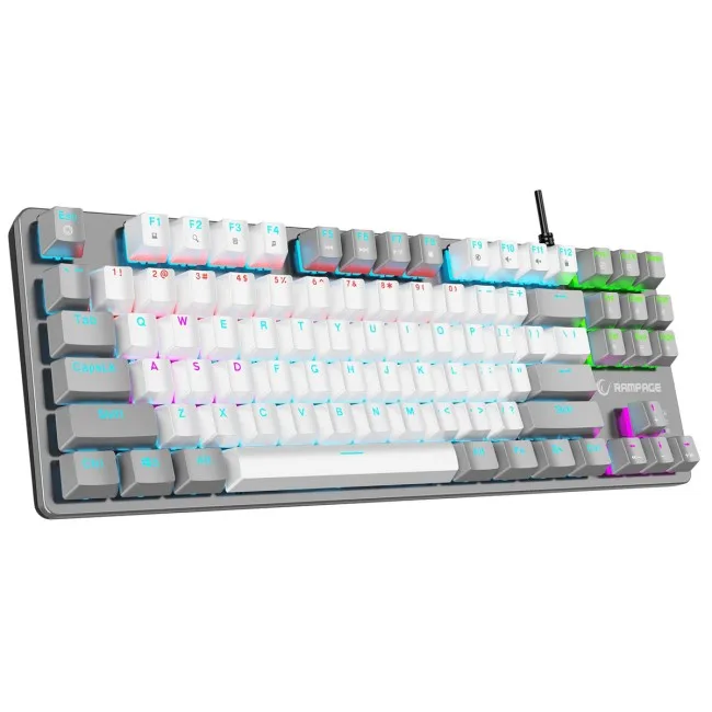 Tastierë Gaming Rampage Snug RGB KRGD Red / QWERTY – Bardhë/Gri - Figura 3