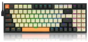 Tastierë Gaming Redragon K636CLO-RGB - Zezë / Verdhë