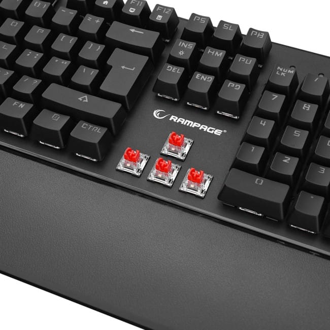 Tastierë Gaming Rampage KB-R86 Umbra Red Switch – Zezë - Figura 6