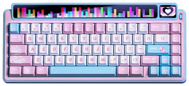 Tastierë Gaming Leobog Gasket AMG65 Blue LightFeather Switch RGB – Rozë