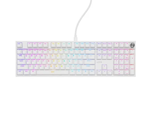 Tastierë Gaming Genesis Thor 404 RGB Peach Silent / US Layout – Bardhë