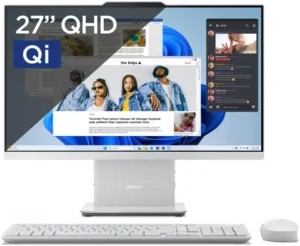 AIO Lenovo IdeaCentre 3 27 / i5-13420H / 16GB DDR5 / 512GB / 27'' QHD IPS / 5MP / Intel UHD Graphics / Tastierë+Maus - Gri e Hapur