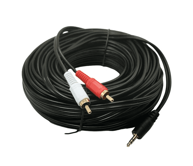 Kabëll 2xRCA në 3.5 / 20m / E zezë