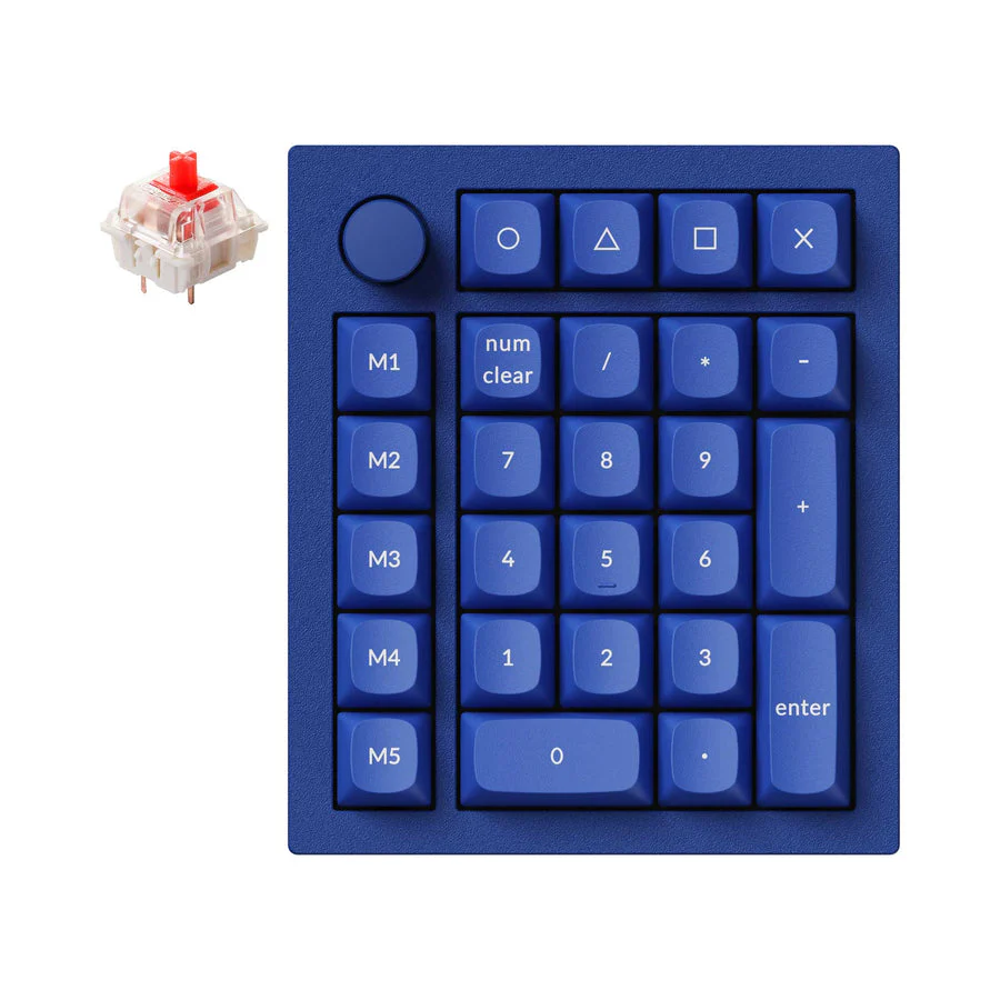 Tastierë Me kabllo Keychron Q0+ Barebone / QWERTY US Layout / Hot-Swap / RGB / Me rrotë kontrolli – Blu