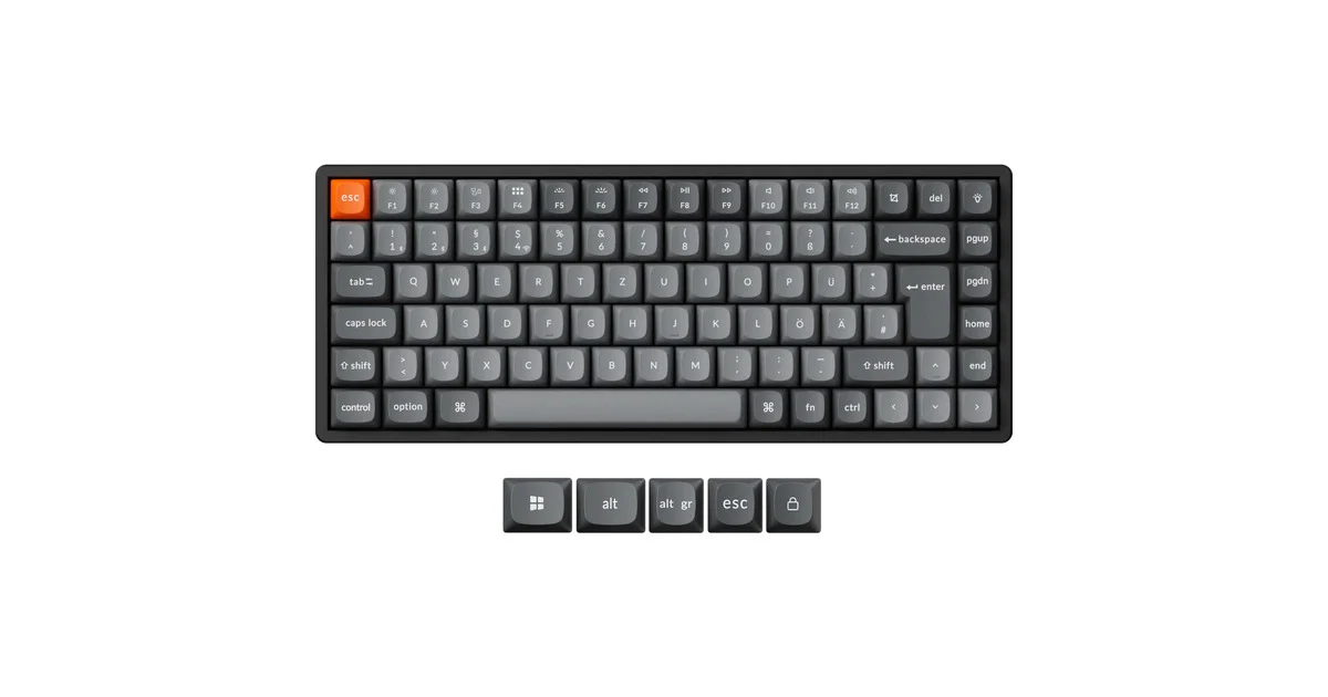 Tastierë Gaming Keychron K2 Max / German Layout / Keychron Super Red / RGB – Zezë / Hiri