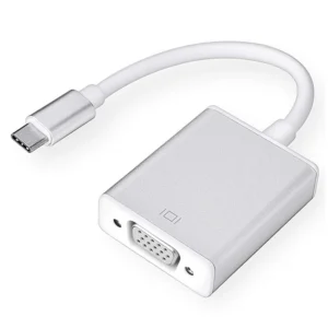 Konvertues USB Type-C në VGA / 20cm / I bardhë