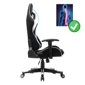 Karrige Gaming LC-GC-703BW / PU /  E bardhë dhe E zezë