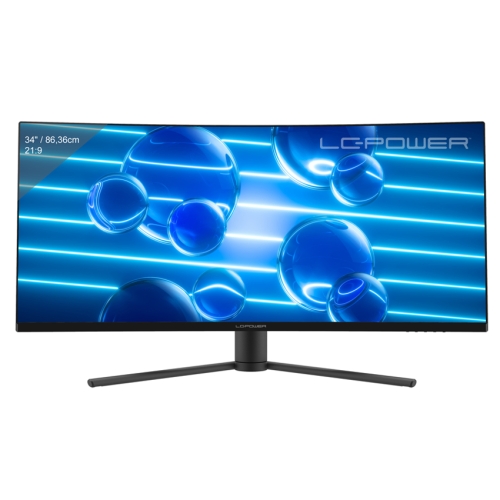 Monitor LC-Power LC-M34-UWQHD-180-C / 34″ / Ultra WQHD / VA LCD / 21:9 / 180Hz / 1ms / HDMI + DP / E zezë